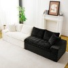 KWPZQEB 120.08" Luxury Turtle Sofa, Color-Block Velvet Sofa with 6 Pillows, Mid Century Modular Floor Sofa for Living Room, Apartment - 2 of 4