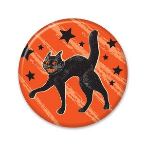 Beistle Vintage Halloween Scratch Cat Button, 2", (6/Pkg) Multicolored - 1 of 4