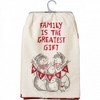 28.0 Inch Family Dish Towel Set/2 Snowmen Kitchen Towel - 3 of 3