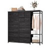 16-Drawer Dresser w/Hanging Rod & Shelves - Fabric Storage Organizer - 2 of 4