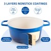 SEVOBAL Pots and Pans Dutch Oven Pot with Lid, Nonstick Dutch Oven Enameled Dutch Oven Bread Baking, Cast Aluminum Pot Compatile, Blue, 13"*10"*6.9" - 4 of 4