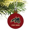 Stony Brook University Seawolves Logo Mini Small Tiny Wood Christmas Tree Holiday Ornament - 3 of 4