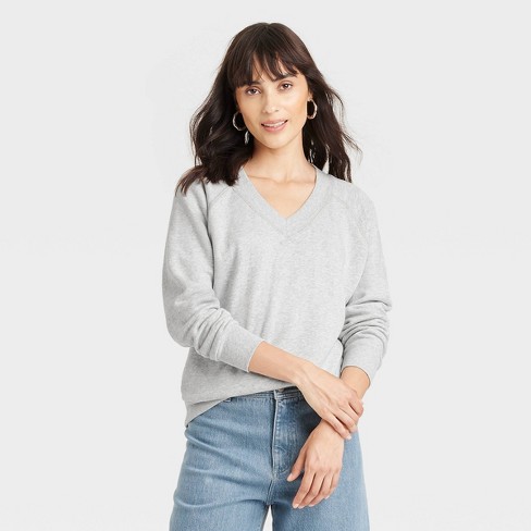 Women s Leisure Studio Sweatshirt Universal Thread Heather Gray Xs Target