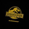 Jurassic Park Mismatched Sleeves Adult Black Long Sleeve Hooded Sweatshirt - 3 of 4