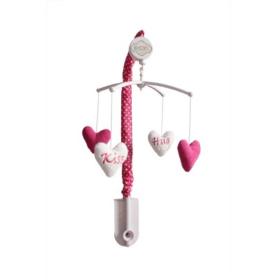 Bacati - Love Black/Fuschia Musical Mobile