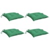 vidaXL Chair Cushion Non Slip Outdoor Patio Seat Cushion Pad Oxford Fabric - Green 15.7" x 15.7" x 2.8" 4-Pack - 3 of 4