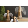 Kalalou Wooden and Metal Angel Trio – Handcrafted Christmas Tabletop Decorations - 2 of 3