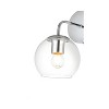 Elegant Lighting Genesis 1 light Chrome and Clear Bath Sconce - 4 of 4