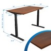Mount-It! Dual Motor Electric Standing Desk with 55" Tabletop, Brown & Black - 3 of 4