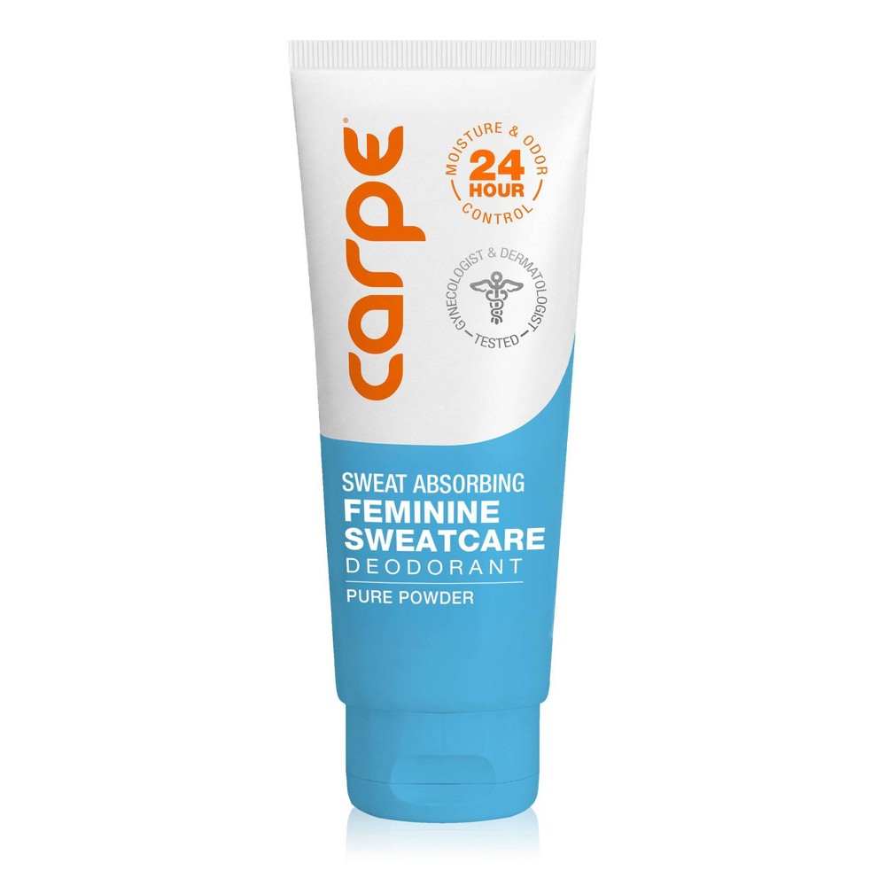 Carpe Sweat Absorbing Feminine Care Deodorant - Pure Powder - 3oz