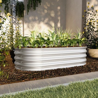 YUHAO 2PCS Planter Raised Garden Beds for Vegetables,Flowers &Herbs, Heavy Duty, Rust-Resistant, Easy Assembly，Raised Garden Bed Kit