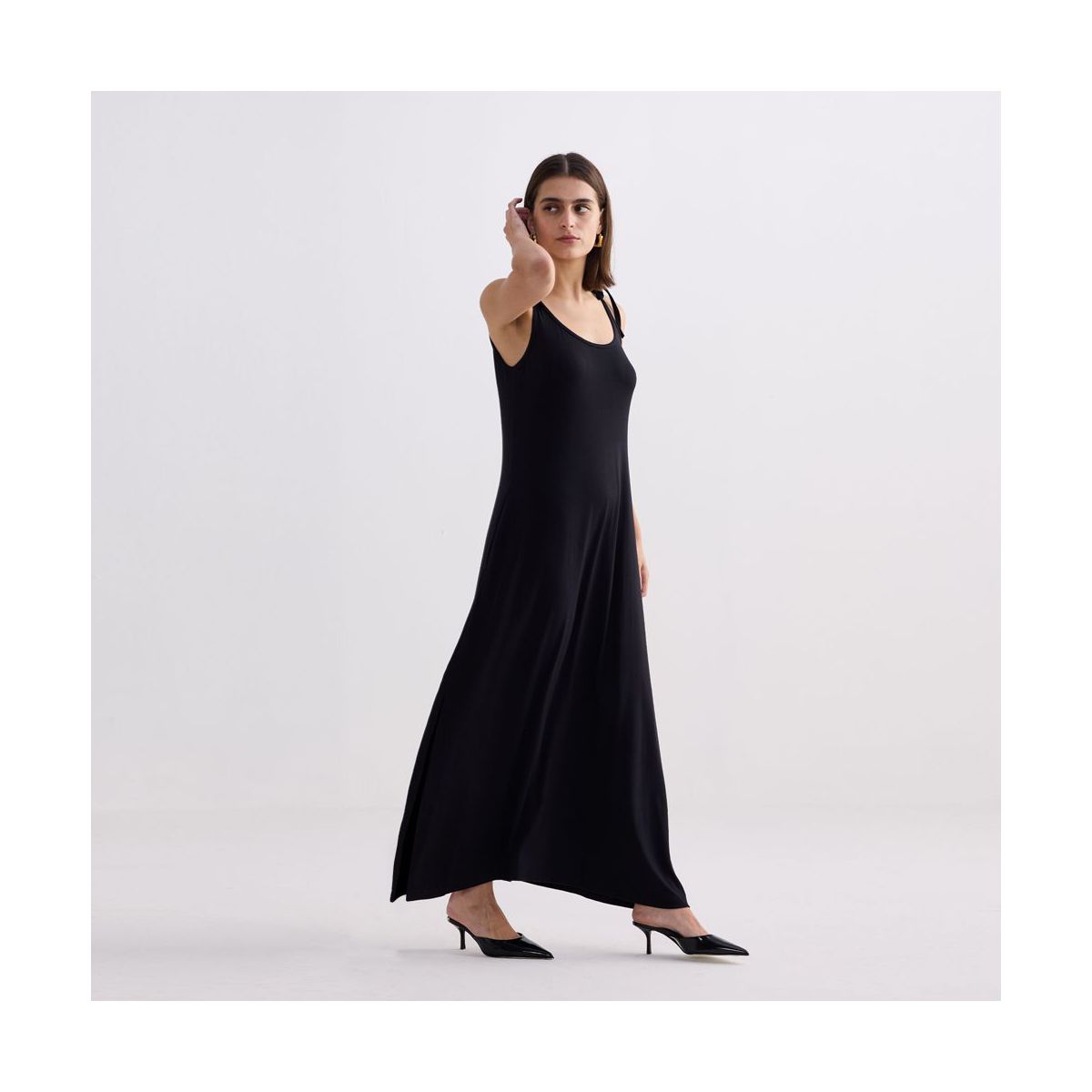 Reistor Womens Tie-Detail Maxi Dress - thumbnail 10