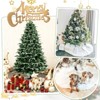 Wikineon Christmas Tree Skirt 24 Inch Tree Skirt Xmas Gift White Faux Fur Tree Skirt for Holiday Party Ceremony Christmas Tree Decorations - 4 of 4