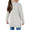 Girl's Open Front Cardigan Long Sleeve Knit Sweaters Kids Solid Cute Casual Loose Outerwear Coats with Pockets - 2 of 3