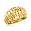 Ross-Simons Italian 18kt Yellow Gold Electroform Ribbed Dome Ring - 4 of 4