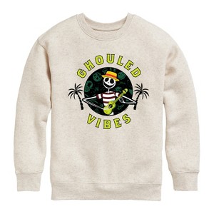 Boys' - Disney - Ghouled Vibes Graphic Long Sleeve Fleece Sweatshirt - 1 of 4