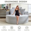 RISOKEYS Round Sofa Bed - Memory Foam Sectional Couches for Living Room, Cloud Couch with Three Pillows - 2 of 4