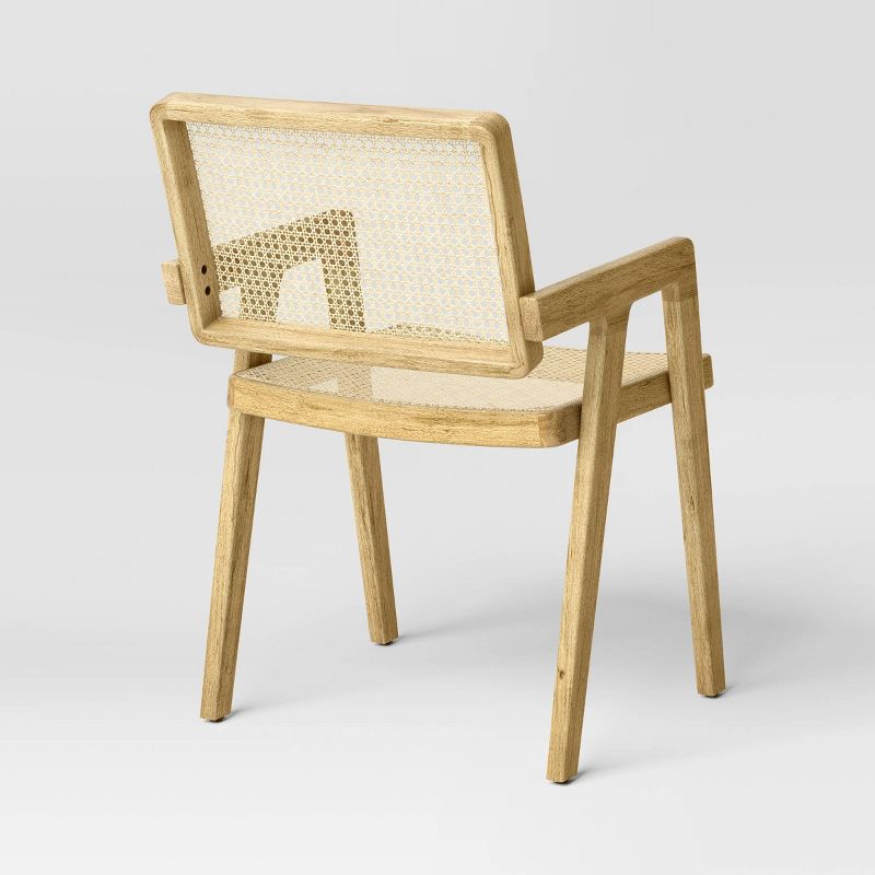 Wood Framed Woven Panel Dining Chair - Threshold™, 5 of 7