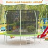Trampoline 10FT 12FT 14FT 16FT with Enclosure & Ladder, ASTM Approved Heavy-Duty Outdoor Recreational Trampoline for Kids Adults, 440LB Capacity - 2 of 4