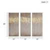 Gulches Gold Foil Abstract 3-Piece Canvas Wall Art Set - Luxe Elegance for Modern Spaces - 4 of 4