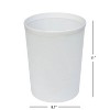 LunaLulinlk Frosted Plastic Bathroom White Wastebasket, 2.1 gal - 2 of 4