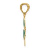 Black Bow Jewelry 14k Yellow Gold & Green Enameled Four Leaf Clover Pendant, 14mm - 2 of 4