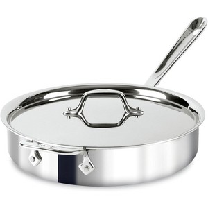 All-Clad D3 3-Ply Stainless Steel Sauté Pan with Lid & Handle 3 Quart - 1 of 4