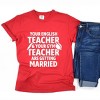 Your English Teacher and Your Gym Teacher Block - Womens Garment Dyed Tee - 2 of 4