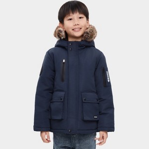 Rokka&Rolla Boys' Winter Coat with Faux Fur Hood Parka Jacket - 1 of 4
