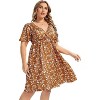 LXT-Plus Size  A Line Flowy Midi Dresses Plus Size Floral Party Dress - 4 of 4