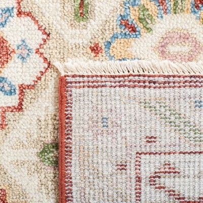 Samarkand Ivory Green 9' x 12' Hand-Knotted Wool Area Rug