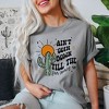 Simply Sage Market Women's Ain't Goin Down Cactus Short Sleeve Garment Dyed Tee - 2 of 2