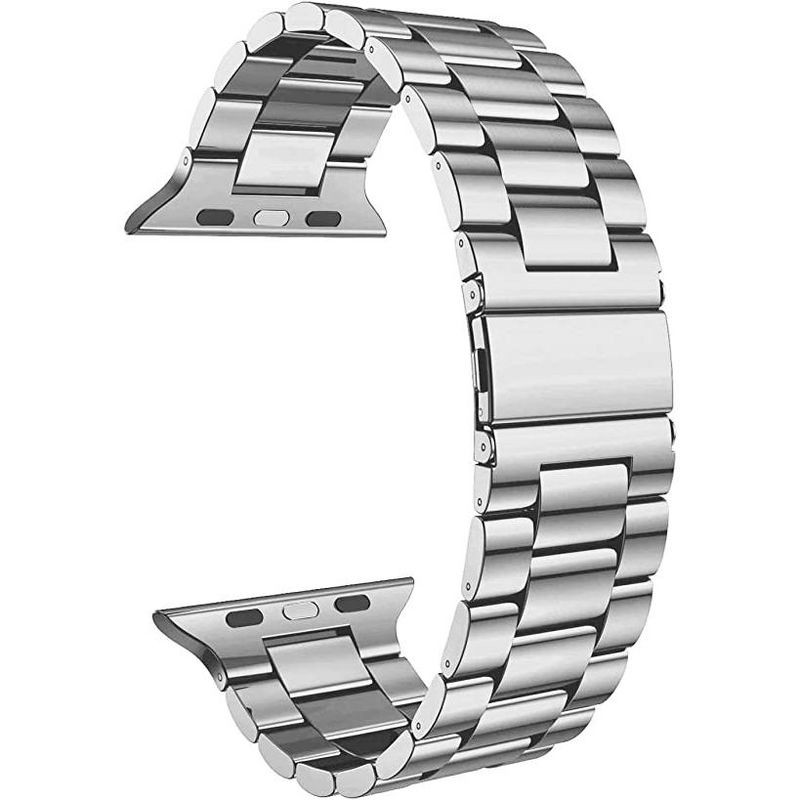 Worryfree Gadgets Stainless Steel Band for Apple Watch Ultra 49mm for Men Women - Silver, 2 of 6