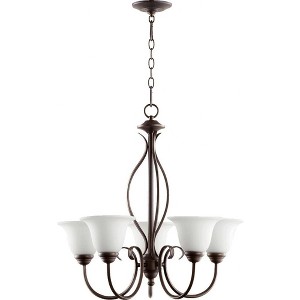 Quorum Lighting Spencer 5-Light Chandelier, Oiled Bronze, 24.5 Width, 25 Height - 1 of 1