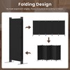 Sandinrayli Room Divider 5 Panel Privacy Screen Wall Dividers, Folding Portable Room Partition for Office 145" W x 73" H, Black - 3 of 4