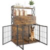 Dog Crate Furniture, Heavy Duty Dog Kennel Furniture with Storage Shelves, Decorative Indoor Dog Cage with 4 Doors - 2 of 4