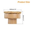 Unique Bargains Rattan Wood Handmade Round Dresser Cabinet Knobs with Screws - 2 of 4
