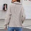 Clearlove Pullover Sweaters for Women Loose Quarter Zip Sweater Turtleneck Long Sleeve Cable Knit Winter Clothes - 2 of 4