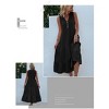 Coolmee Summer Casual Midi Dresses for Women Sleeveless V-Neck Button Front Swing Tank Sundress - 2 of 4