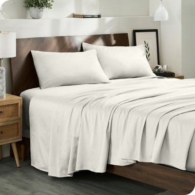 400 Thread Count Organic Cotton Sateen Bed Sheet Set by Bare Home