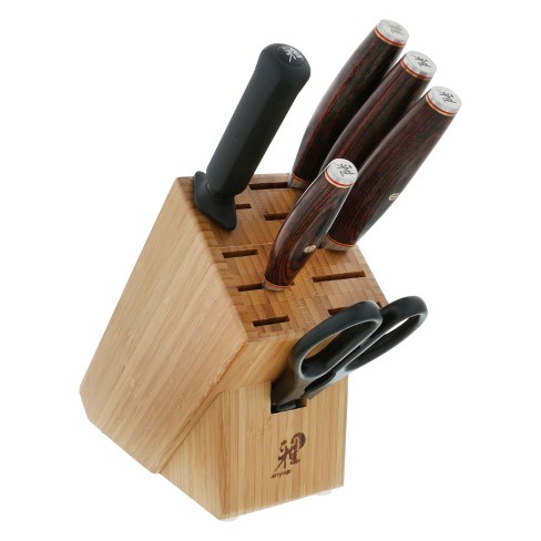 Miyabi Black Magnetic Easel Knife Block, Set of 10