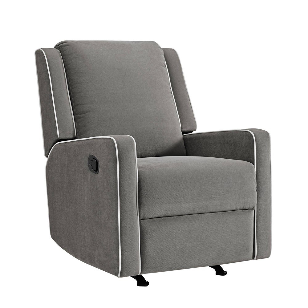 Baby Relax Nova Rocker Recliner Chair with Pocket Coil Seating - Gray Linen -  89667700