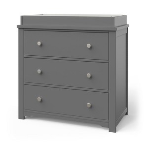 Child Craft Harmony 3 Drawer Dresser with Removable Changing Table Topper, Ample Storage, Anti-Tip Kit Included to Prevent Tipping, Baby Safe Finish - 1 of 3