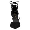 Allegra K Women's Pointed Toe Chunky Heels Lace Up Sandals Pumps - 3 of 4
