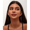 Molenia 18K White Gold Plated Huggie Hoop Earrings 925 Sterling Silver with Sparkling 6A Cubic Zirconia Lightweight Hypoallergenic Hoops for Women - 3 of 4