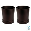 iDesign Set of 2 Steel Round Bathroom Trash Cans - Bronze - 2 of 4