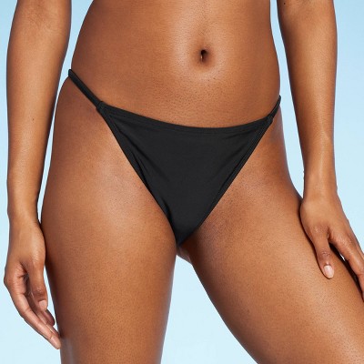 Women's Side Tab Extra Cheeky High Leg Bikini Bottom - Wild Fable™ Black XXS