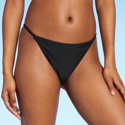 Women's Side Tab Extra Cheeky High Leg Bikini Bottom - Wild Fable