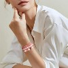 BRINJOY 4PCS Rose Quartz Crystal Bracelet Set - Healing Stone Jewelry for Anxiety Relief & Love Energy - 2 of 4