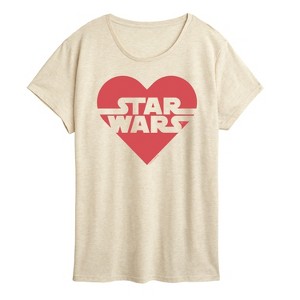 Women's - Star Wars - Valentine Heart Logo Short Sleeve Graphic T-Shirt - 1 of 3